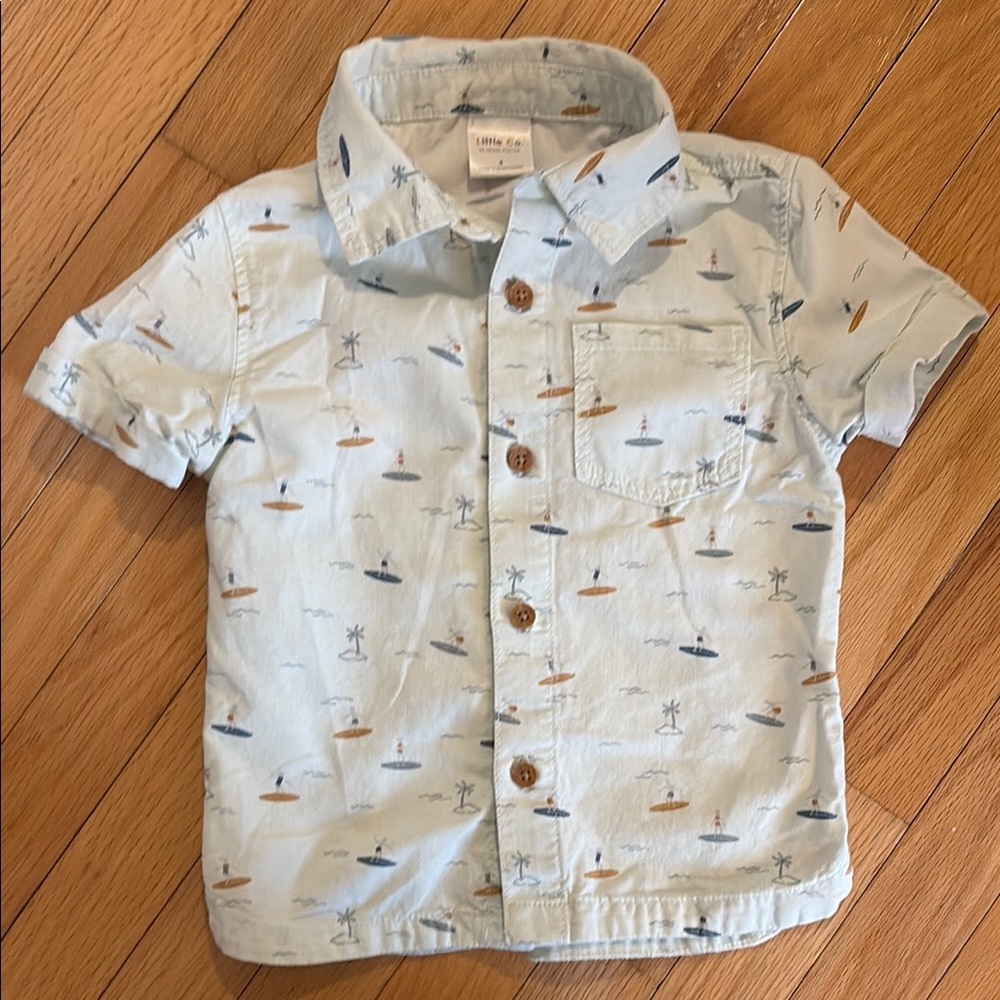 Little Co. Short sleeve surfer shirt, size 4